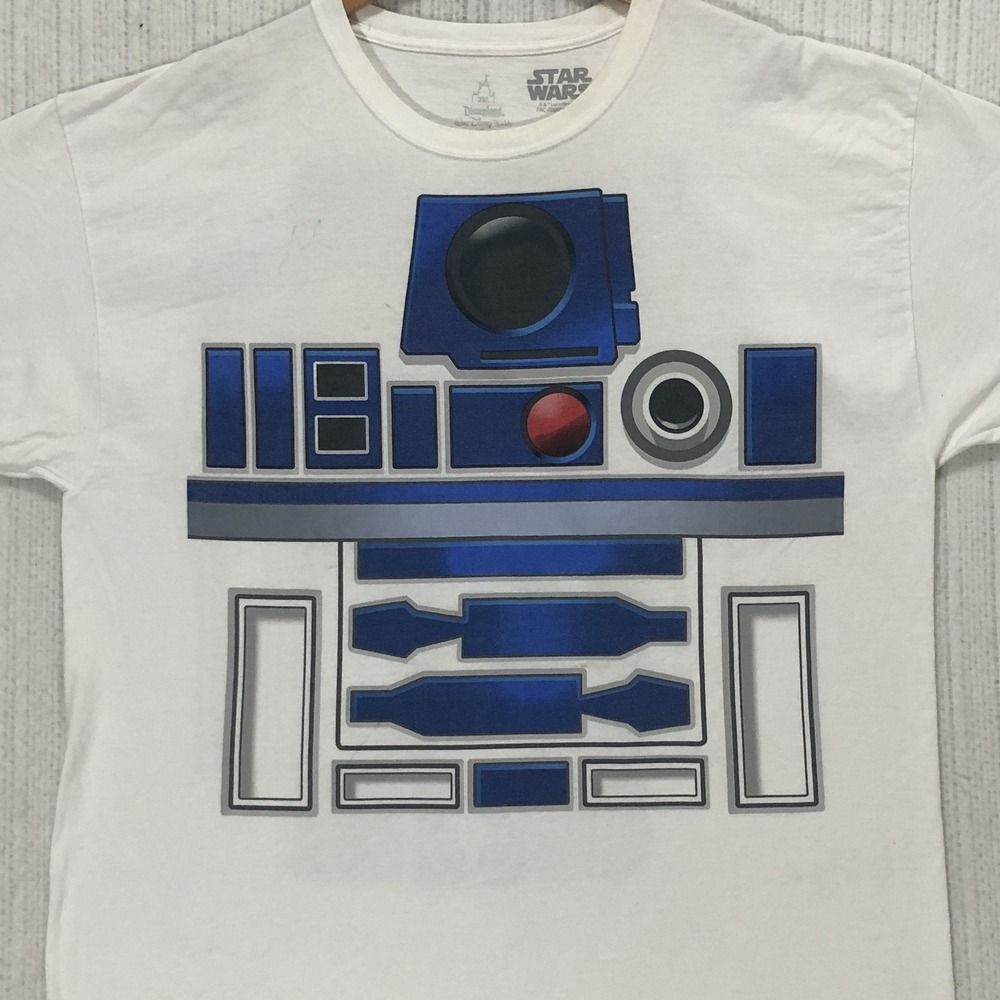 Star Wars R2-D2 Costume T-Shirt Mens 2XL White Disneyland Disney World Graphic